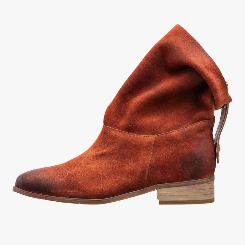 Antelope Cari X34 Rust Tobacco Suede Pull On Heeled Ankle Boot NWOT EU 40 - Picture 4 of 12